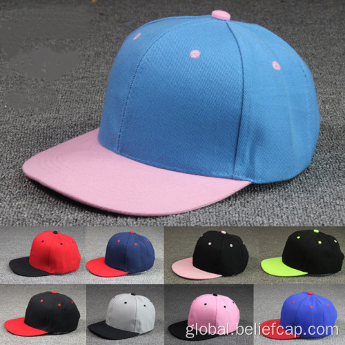 Baseball Cap Flat Top Plain Blank logo Custom Snapback Cap Hat Manufactory